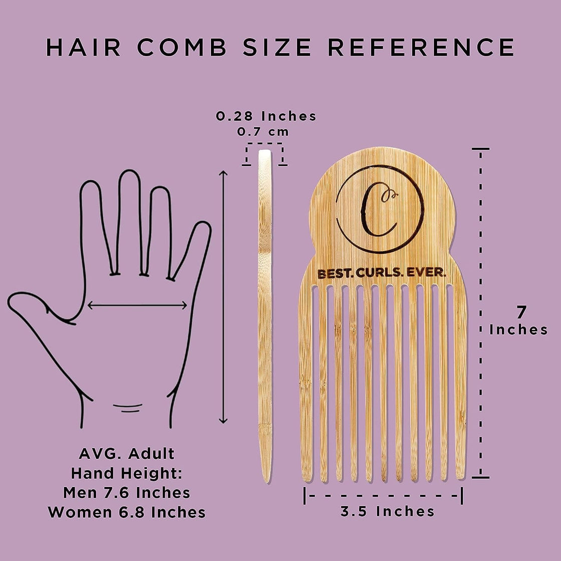 Hair Pick size