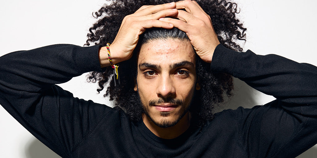 how to slick back curly hair man