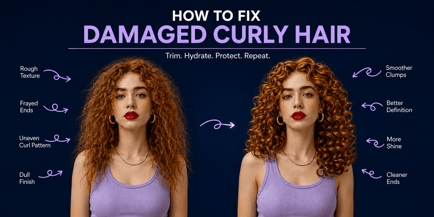 How to Fix Damaged Curly Hair: Split Ends, Breakage & Recovery Routine