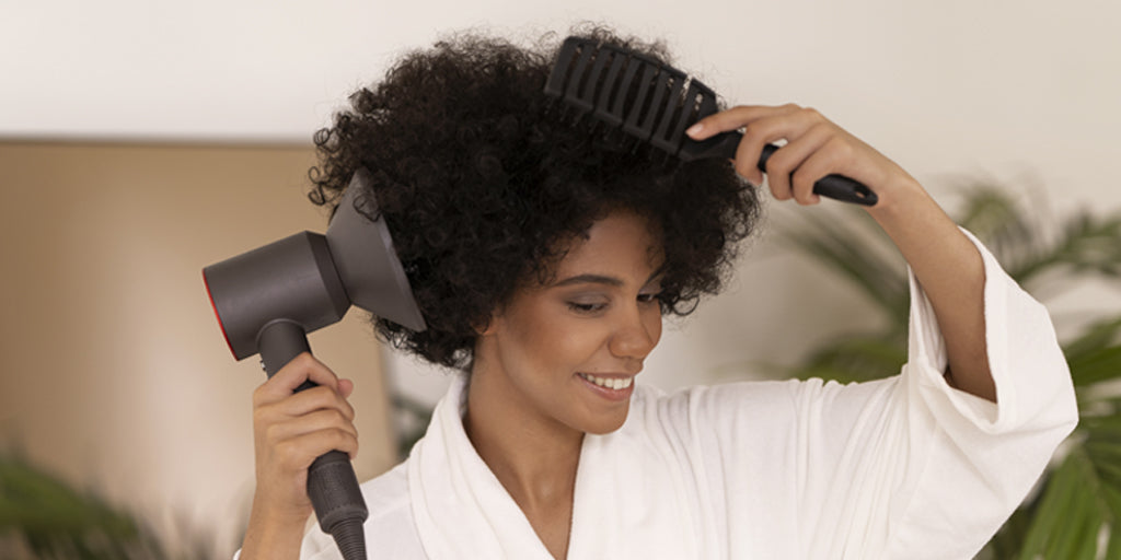 how to blow dry curly hair
