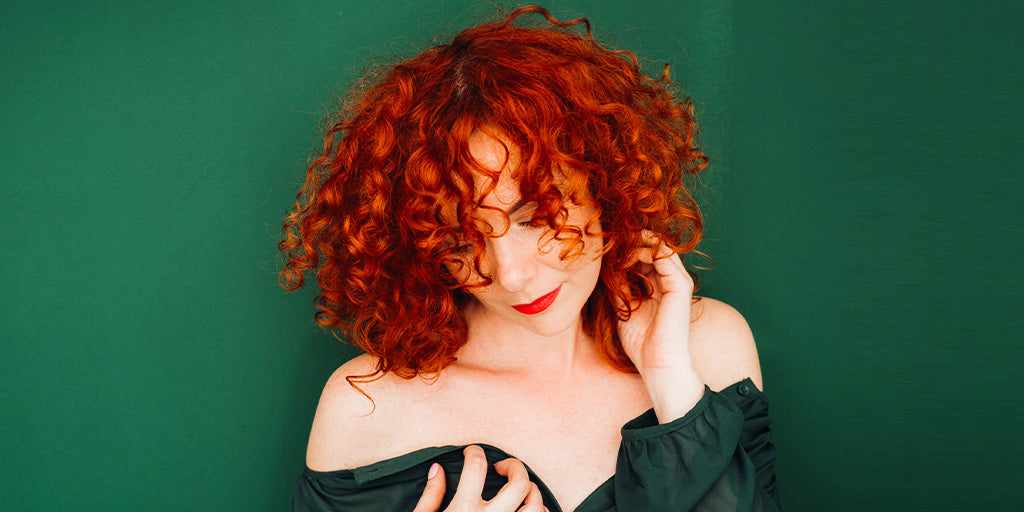 red curly hair