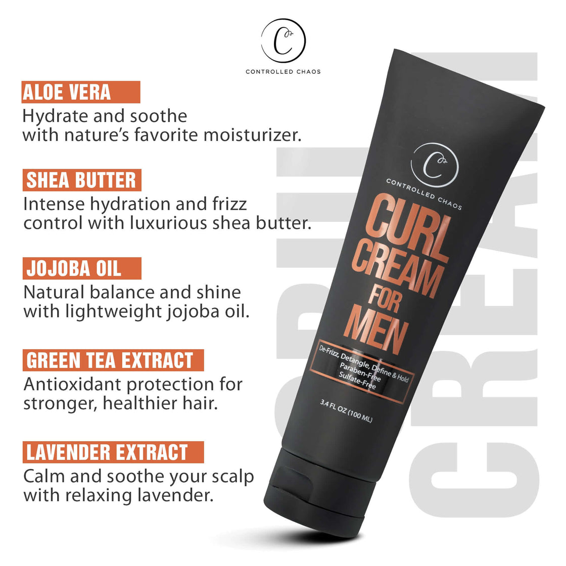 Curl Cream for Men 3.4oz Controlled Chaos