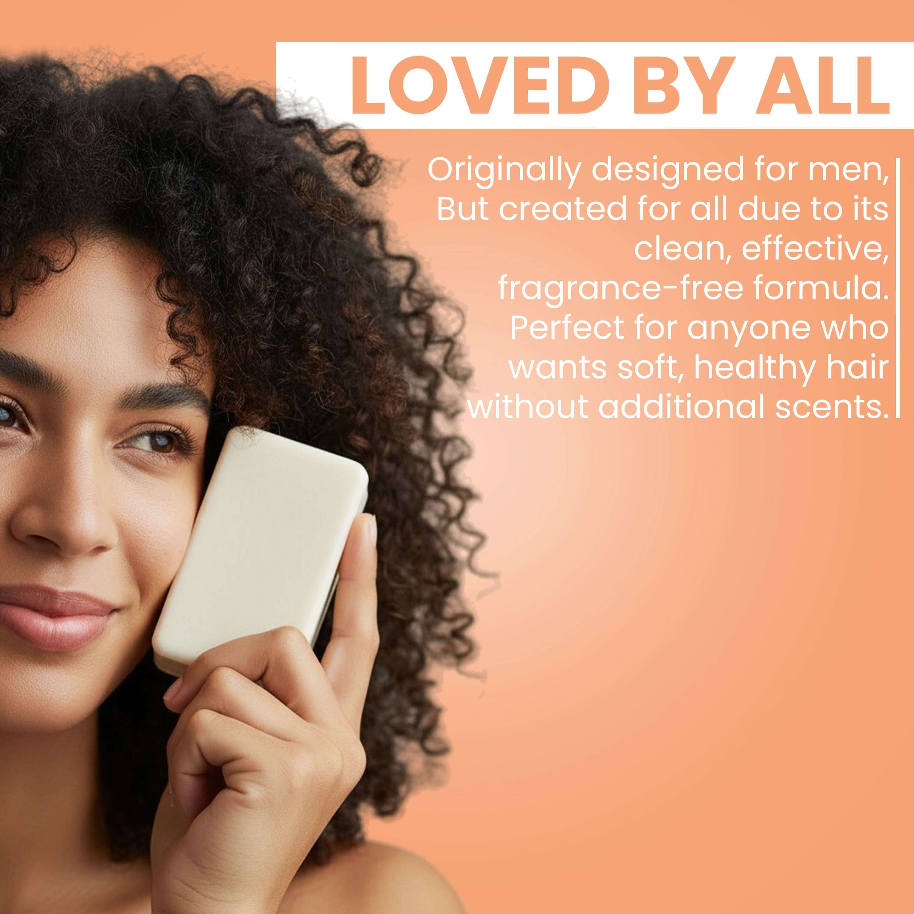 Fragrance-Free Shampoo Bar for Curly Hair, For Men but Loved By All
