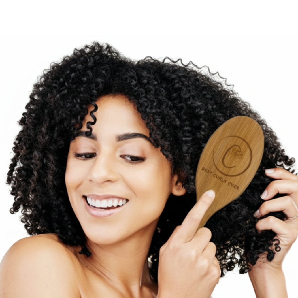 Bamboo Boar Bristle Hairbrush - For All Hair Types