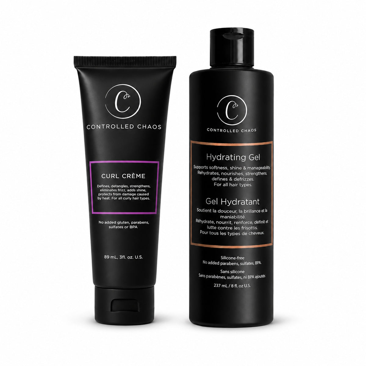 Curl Crème and Hydrating Gel duo for defined, frizz-free curls